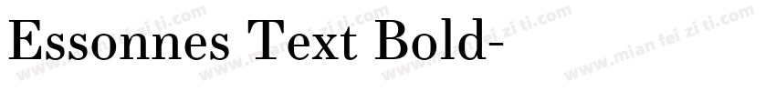 Essonnes Text Bold字体转换